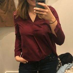 J. Jill | Burgundy/Red Blouse corduroy | S | loose